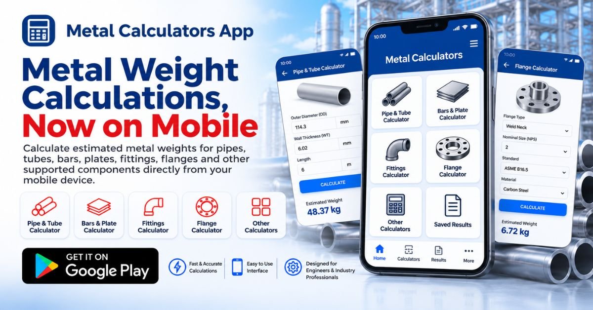 Metal Calculators App for metal weight calculations