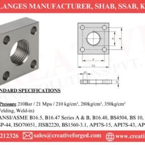 ASME/ANSI B16.5, B16.47 Square Flange Manufacturer