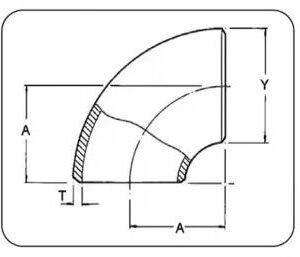 Buttweld Pipe Fittings Dimensions & Weight Chart