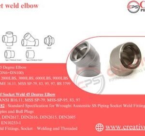 ASME B16.11 Threaded and Socket weld 90°, 45° Elbow