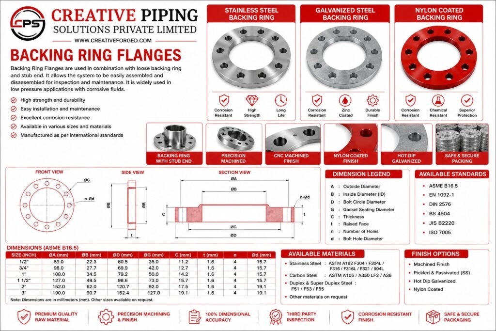 Backing Ring Flanges (Backup Flanges) Manufacturer, Supplier
