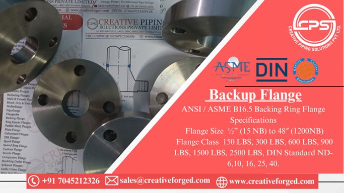 ASME/ANSI B16.5, B16.47 Backup Flange